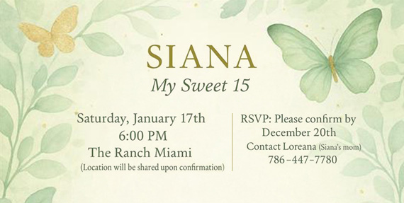 Siana Birthday Party